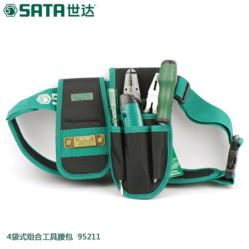 Túi đeo chứa dụng cụ cao cấp 4 ngăn Chất liệu: vải polyester chống thấm chịu tải lớn Sata 95211