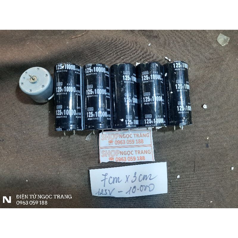 Tụ lọc nguồn 10.000mf - 125v - giá 1 cái