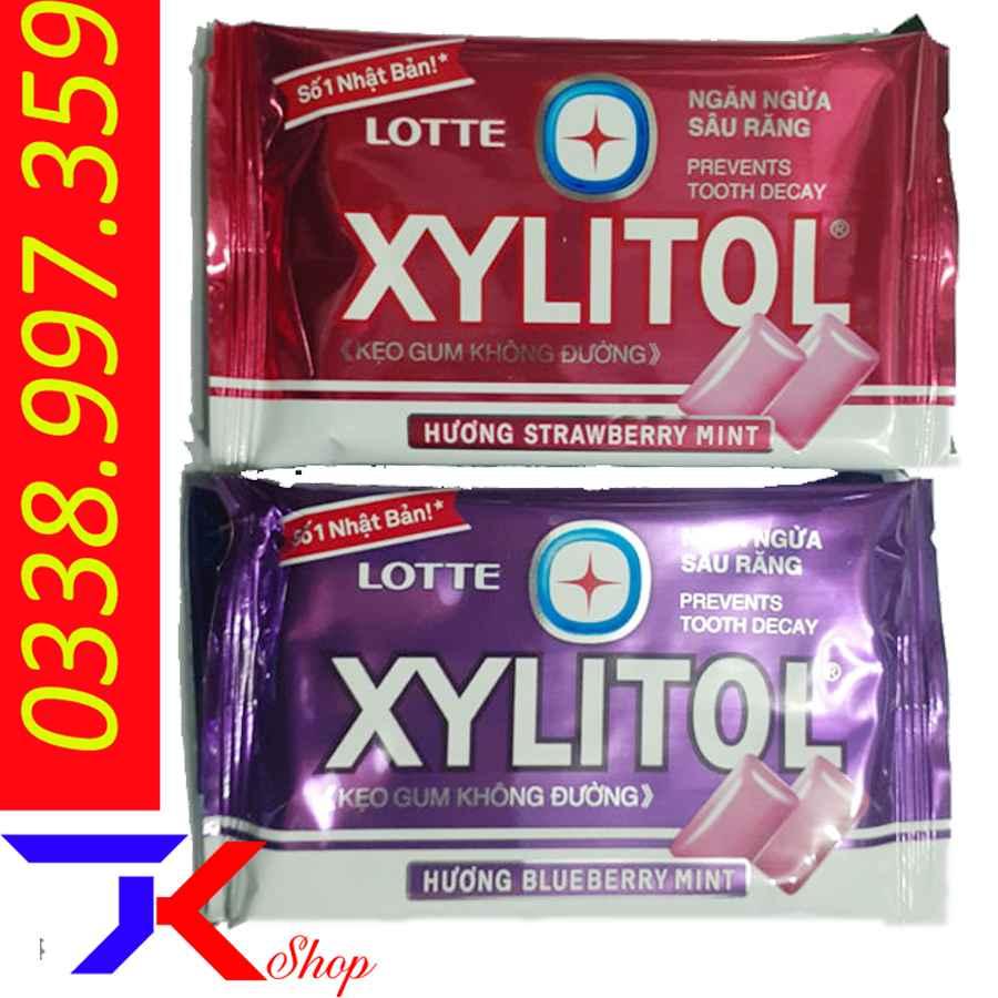 Kẹo Gum Không Đường XYLITOL 3 Màu gói  11,6g