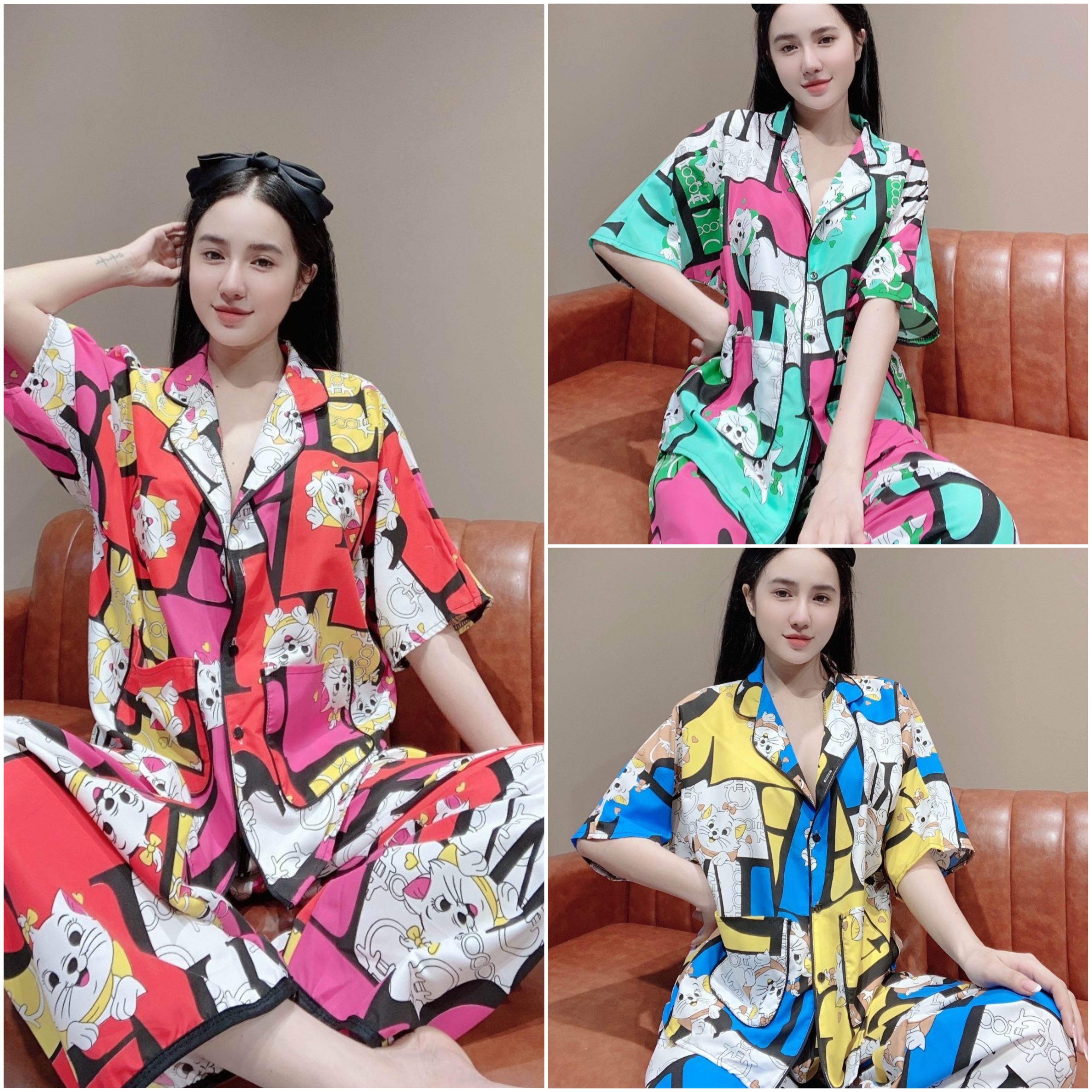 ĐỒ BỘ NỮ SANG TRỌNG THANH LỊCH ĐA DẠNG MẪU FORM TỪ 45kg đến 60kg - Chất Vải Kate Lụa Mềm Mát