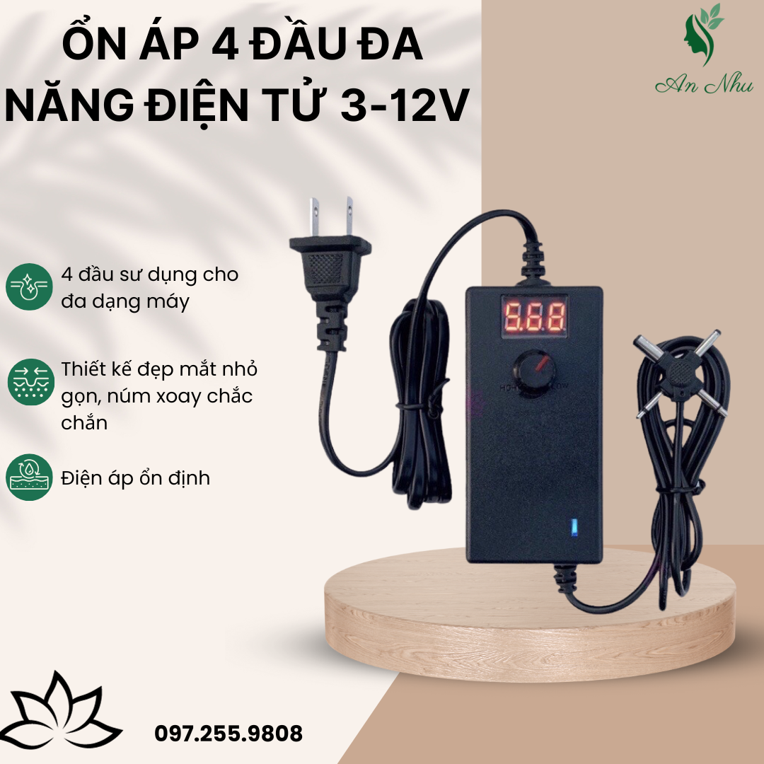 Ổn áp 4 đầu đa năng điện tử 3-12v