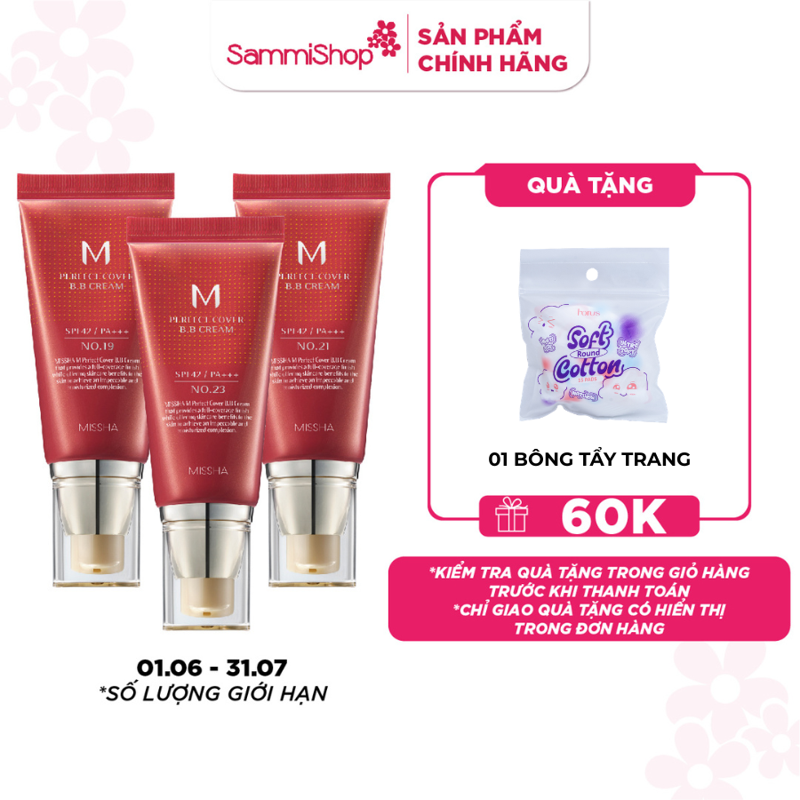 Missha Kem nền M Perfect Cover BB Cream EX SPF42 PA+++ 50ml