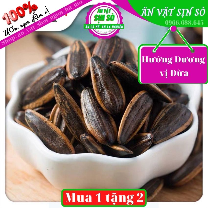 500gr hạt hướng dương tẩm vị caramen/dừa loại đặc biệt giòn, thơm ngon đặc biệt