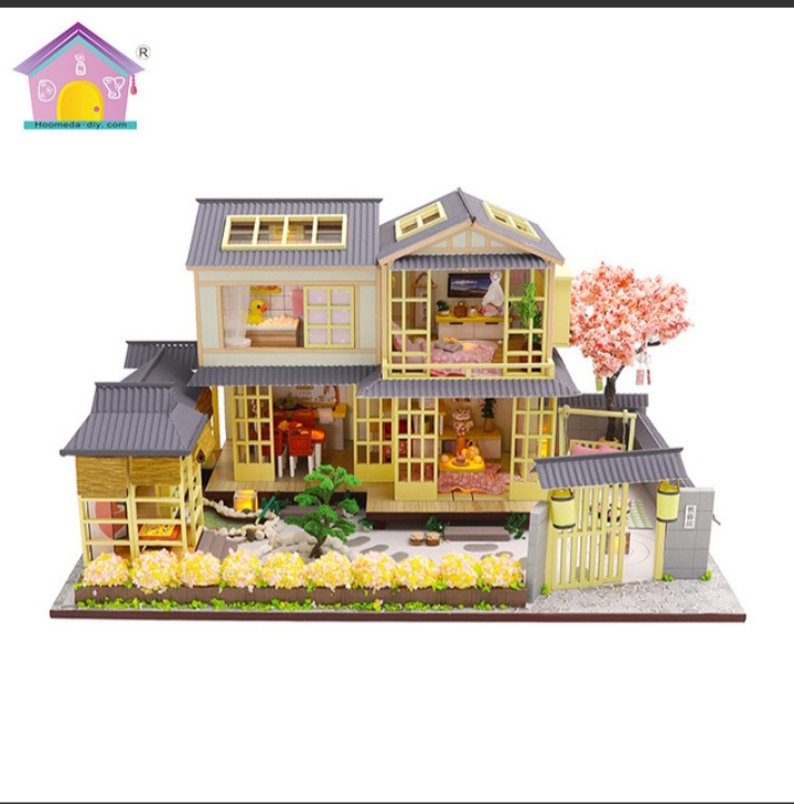 Mô hình nhà gỗ DIY - The secret story bao gồm mica che bụi