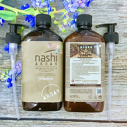✅[ NASHI-CHÍNH HÃNG ] DẦU GỘI XẢ PHỤC HỒI HƯ TỔN NASHI ARGAN 500ML