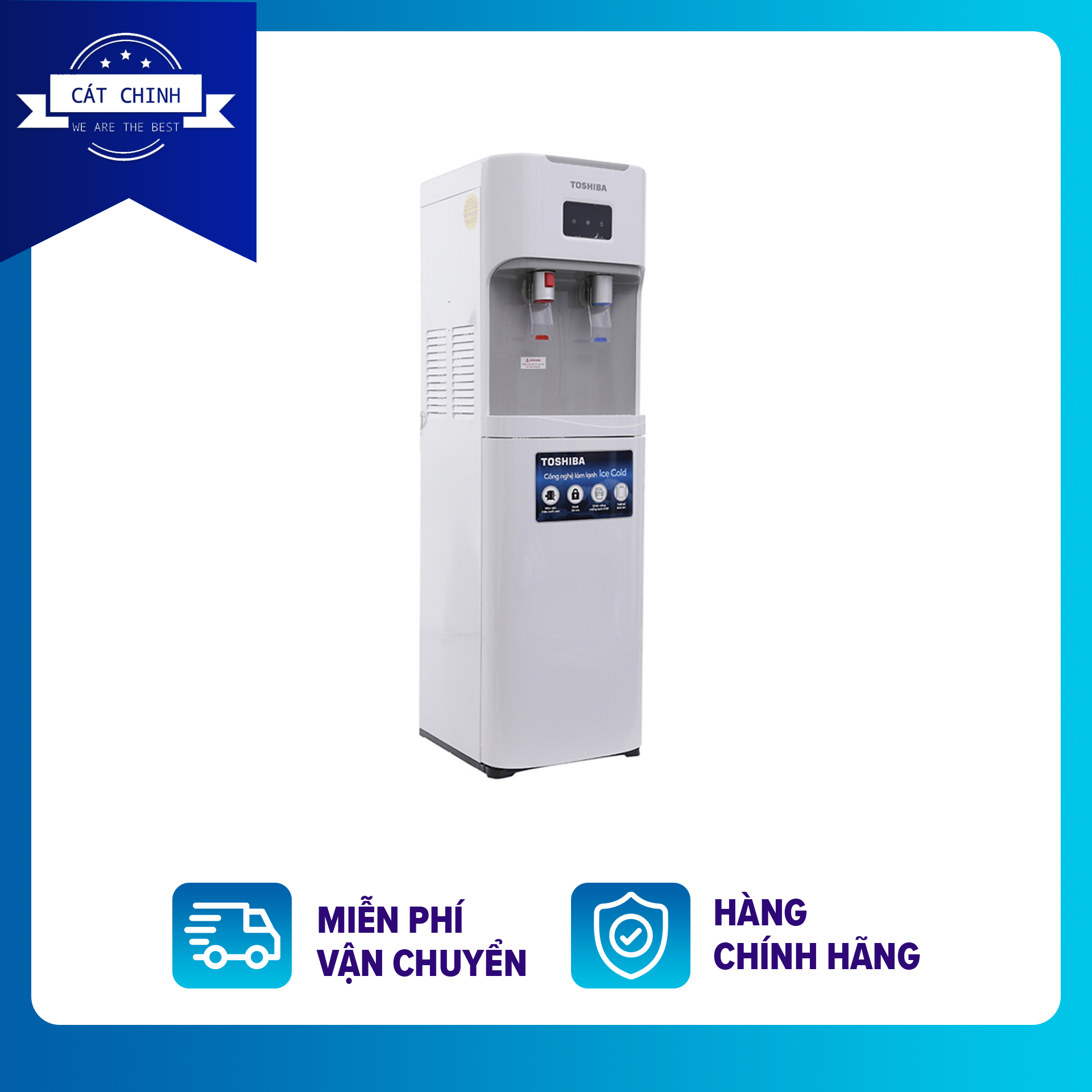 [Trả góp 0%]Cây nước nóng lạnh Toshiba RWF-W1664TV(W1) Công suất:670 W làm nóng 550 W Hệ thống làm lạnh:Bằng máy nén cho độ lạnh sâu tiết kiệm điện Tiện ích:Có khoang chứa ly tách Khóa vòi nước nóng Chế độ an toàn- Bảo hành 12 tháng