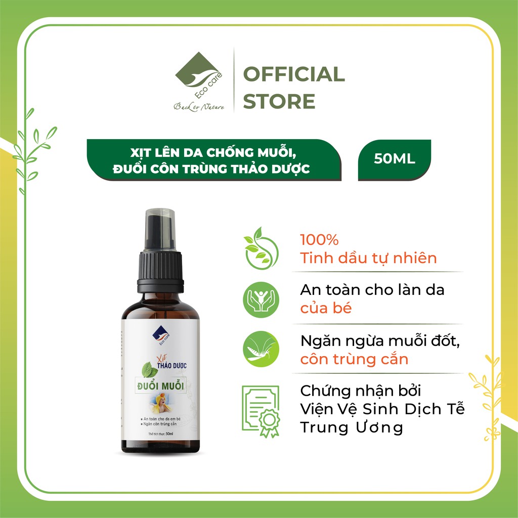 Xịt chống muỗi đốt, ngăn côn trùng cắn Thảo .D.ư.ợ.c. Ecocare 50ml