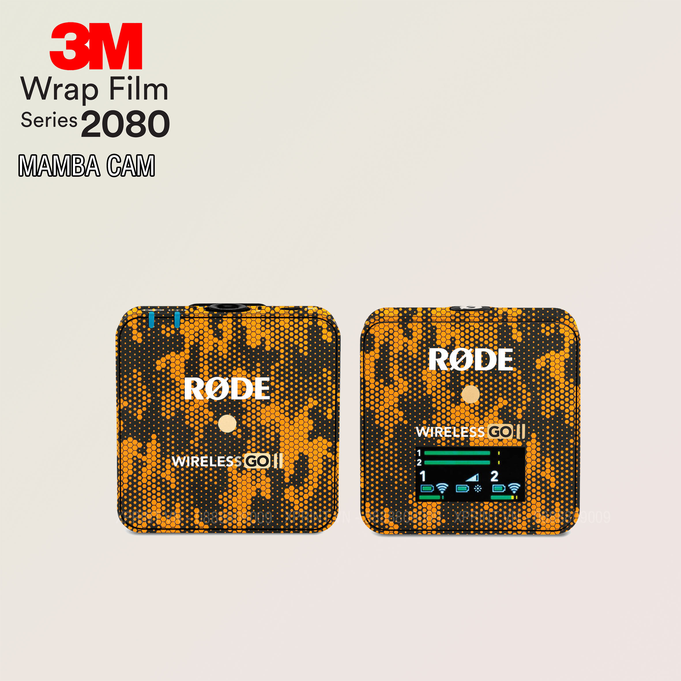 Miếng dán, skin 3m 2080 vân nổi cho mic rode, micro rodo go, go ii