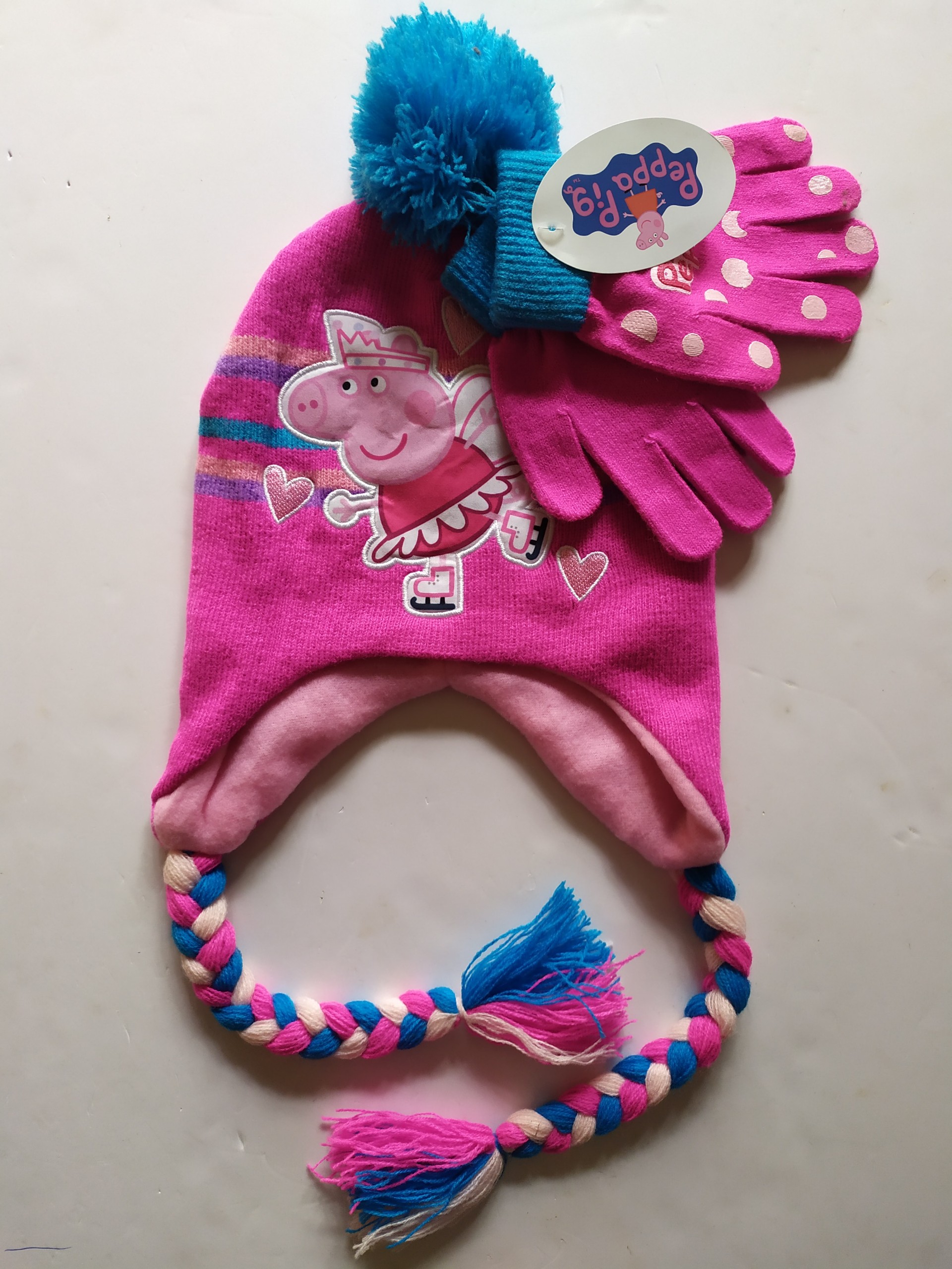 Mũ len Peppa pig dư xịn cho bé 1-4 tuổi