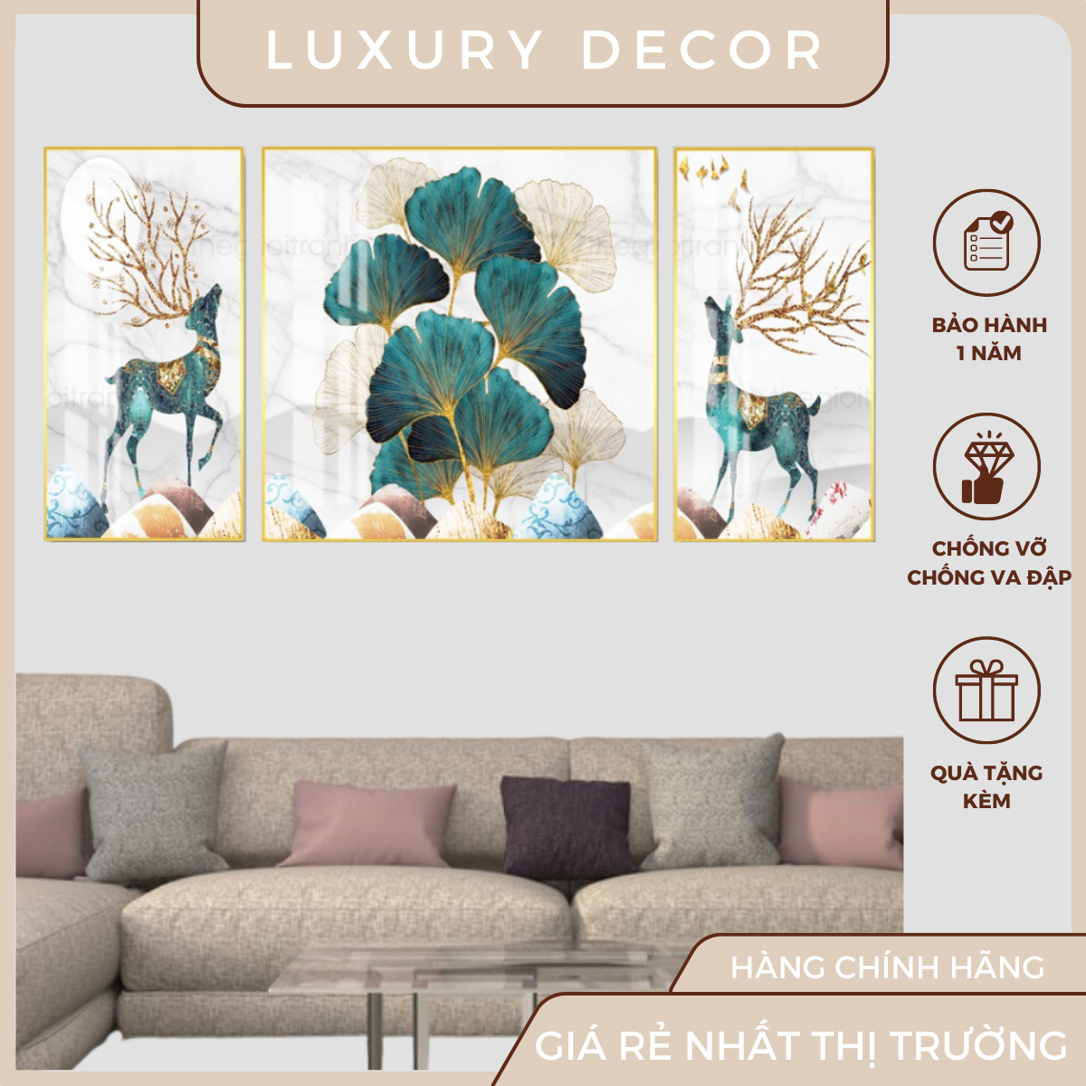 Tranh Tráng Gương Treo Tường, Tranh Treo Tường Phòng Khách, Tranh Treo Tường Cao Cấp