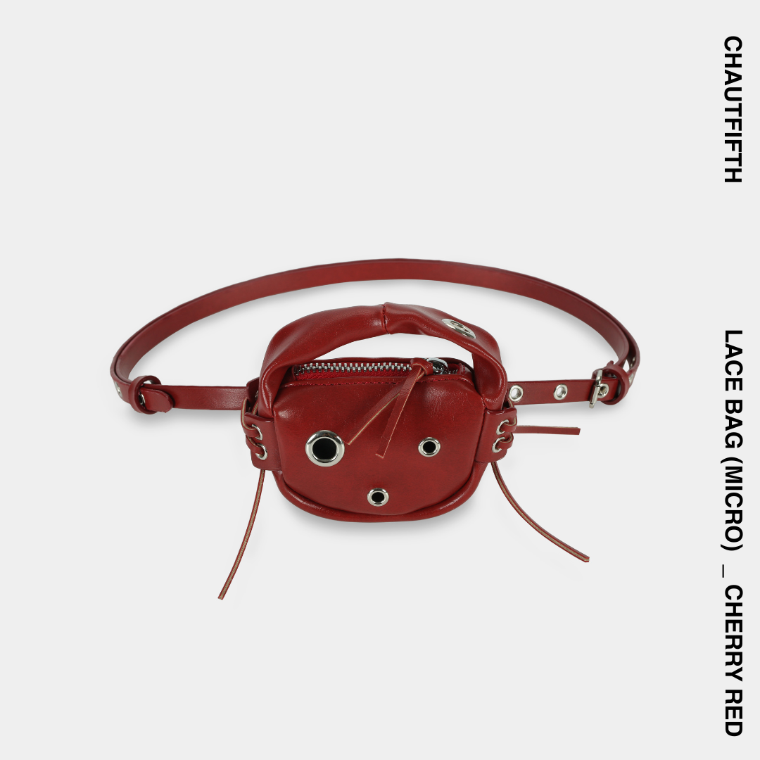 Túi xách micro lace màu đỏ cherry - chautfifth