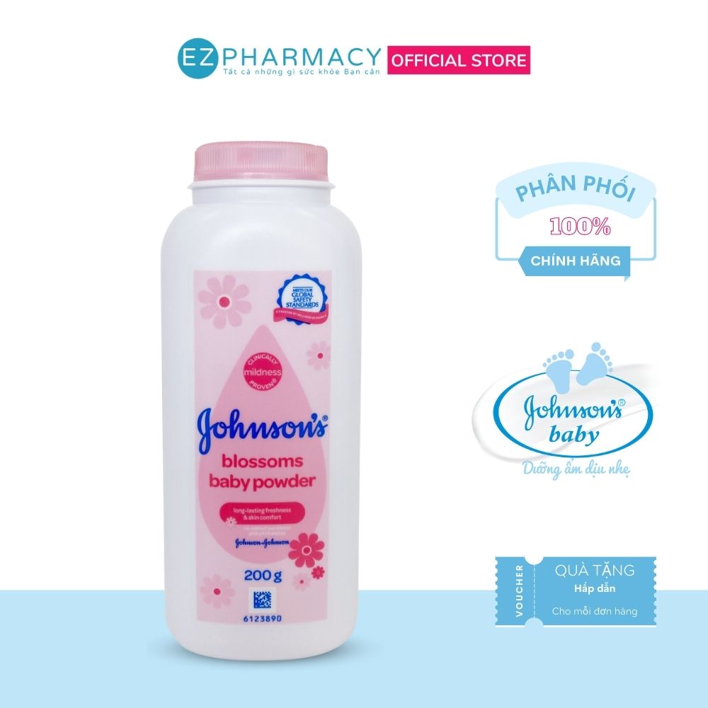 Phấn rôm hồng johnson's baby - blossoms baby powder 100g - 200g