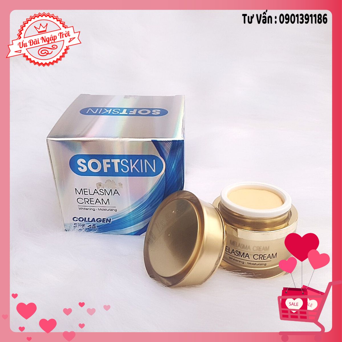 Kem dưỡng da nám Softskin 15g Giúp Làm mờ các vết thâm, nám, tàn nhang, đồi mồi,…