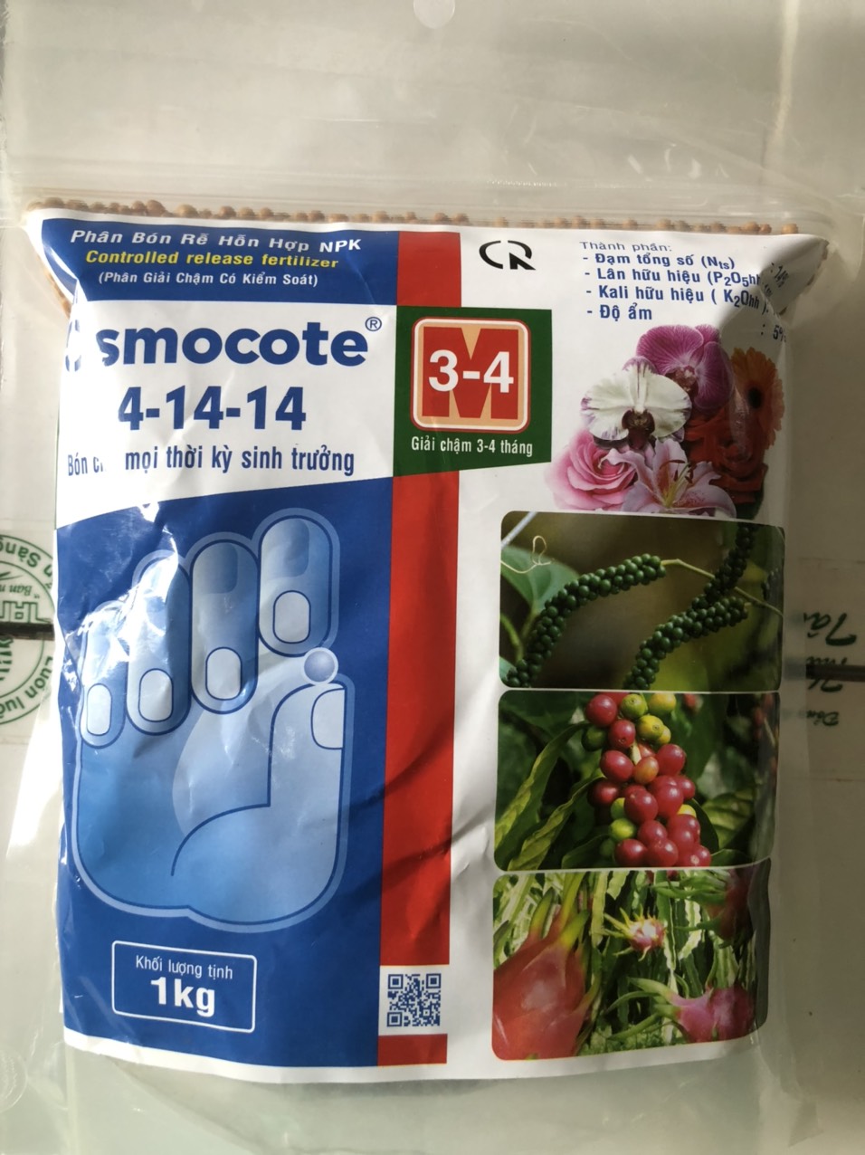 Phân bón tan chậm osmocote 14-14-14 - gói 1000gam