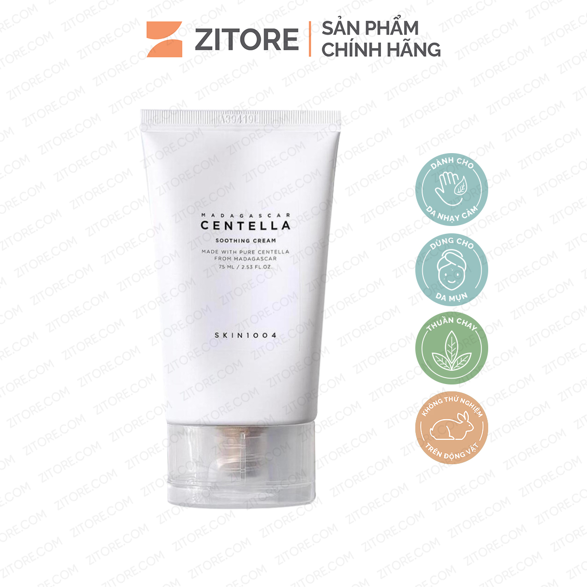 Kem dưỡng skin1004 làm dịu da chiết xuất rau má 75ml - sản phẩm chính hãng tại zitore