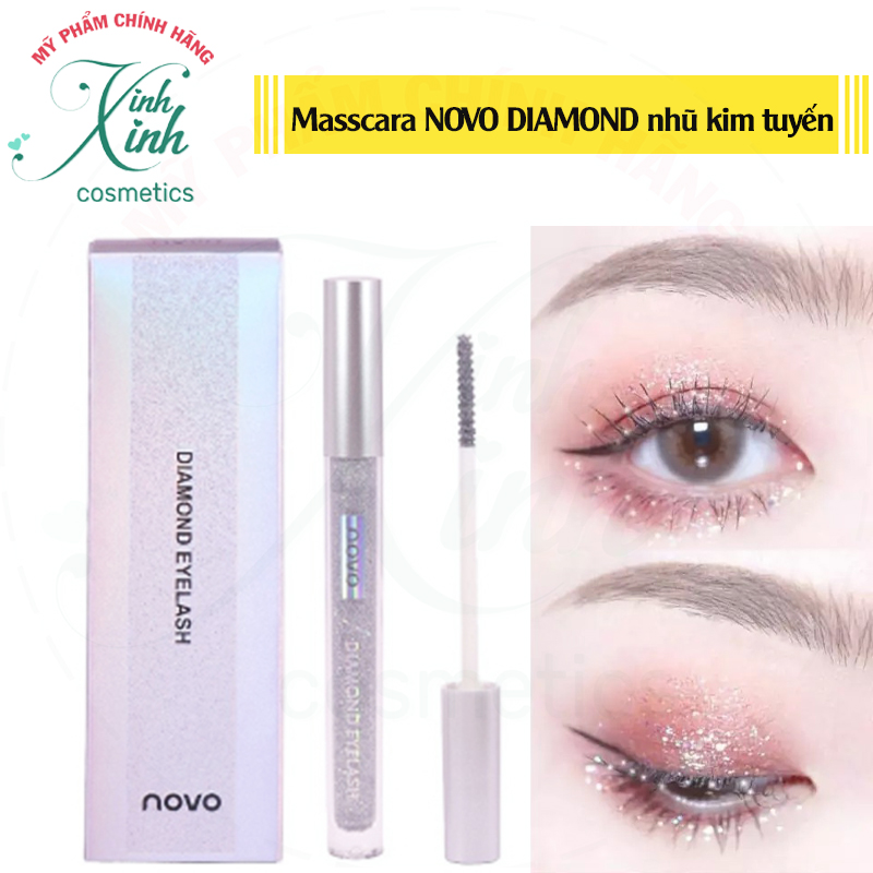 Nhũ bắt sáng, Mascara chải mi kim tuyến NOVO DIAMOND EYELASH Mi nhũ lấp la lấp lánh