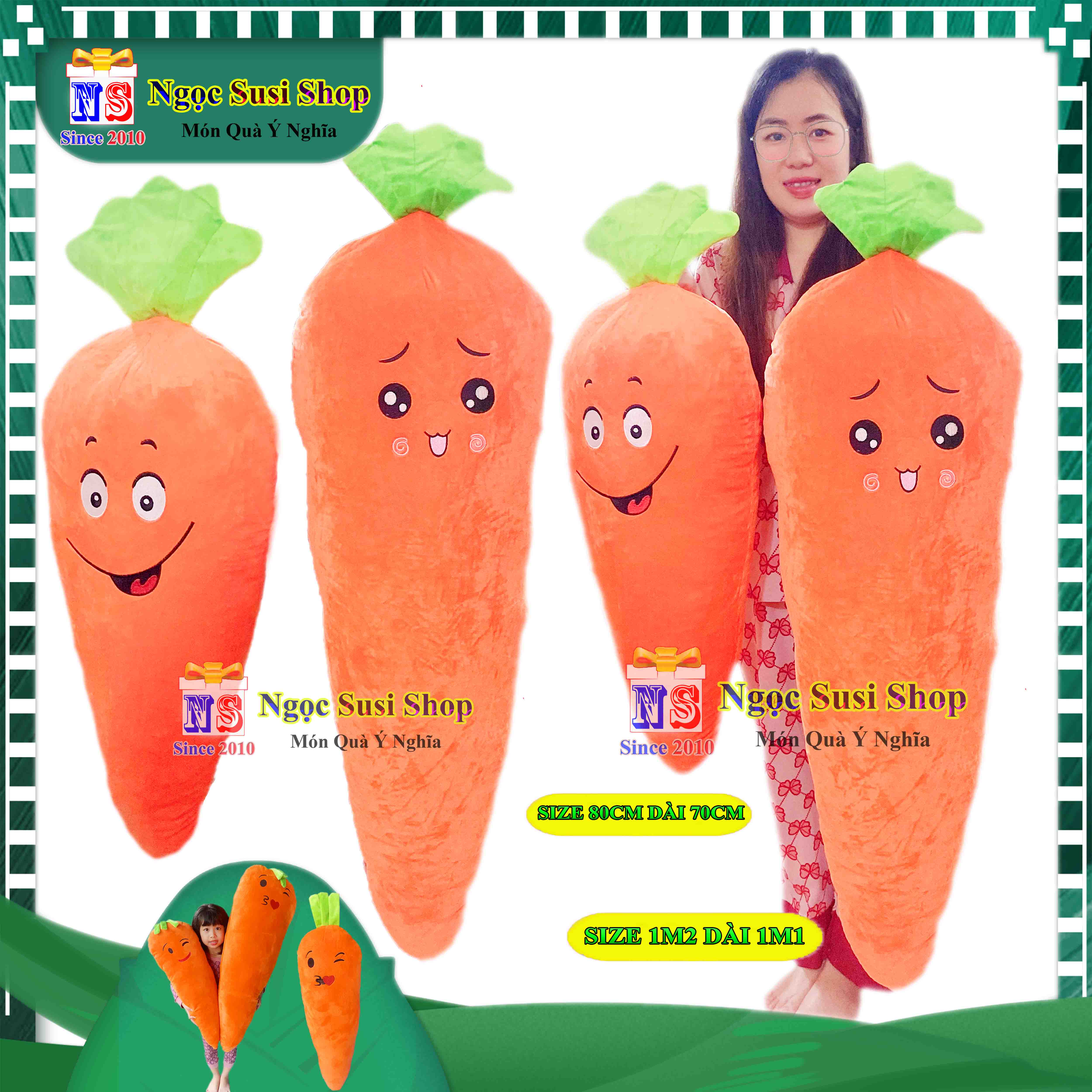 [SIÊU MỊN] GẤU BÔNG GỐI ÔM CÀ RỐT KHỔNG LỒ ÔM NGỦ - THÚ BÔNG HÌNH QUẢ CÀ RỐT SIÊU ĐẸP