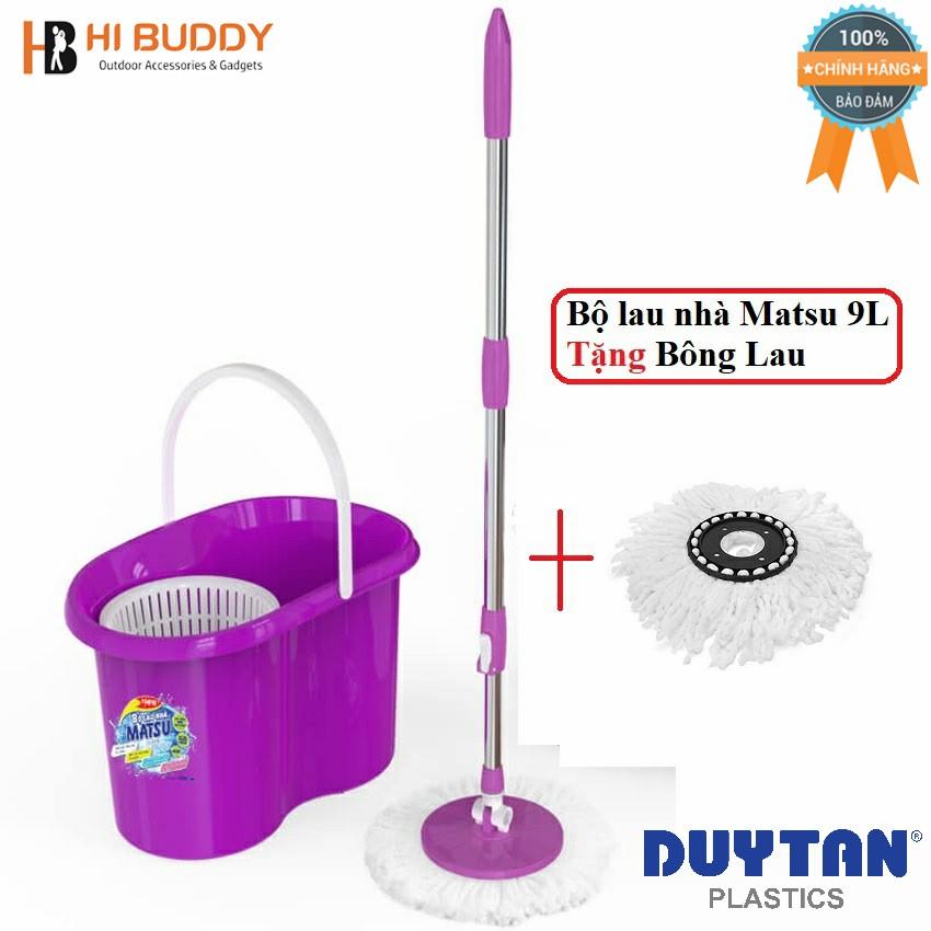 Bộ lau nhà matsu duy tân 9 lít no.863 tặng thêm một bông lau