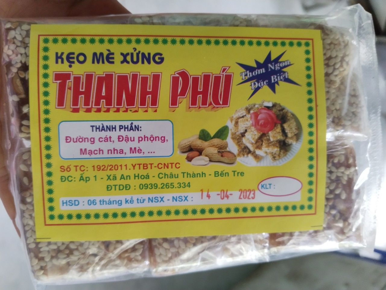 Kẹo mè xửng Thanh Phú bịch 200g