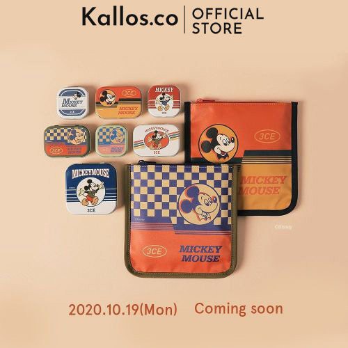 [HCM][TEM + BILL CHÍNH HÃNG] Túi Đựng Đồ Trang Điểm 3CE Disney Mickey Mouse Square Pouch