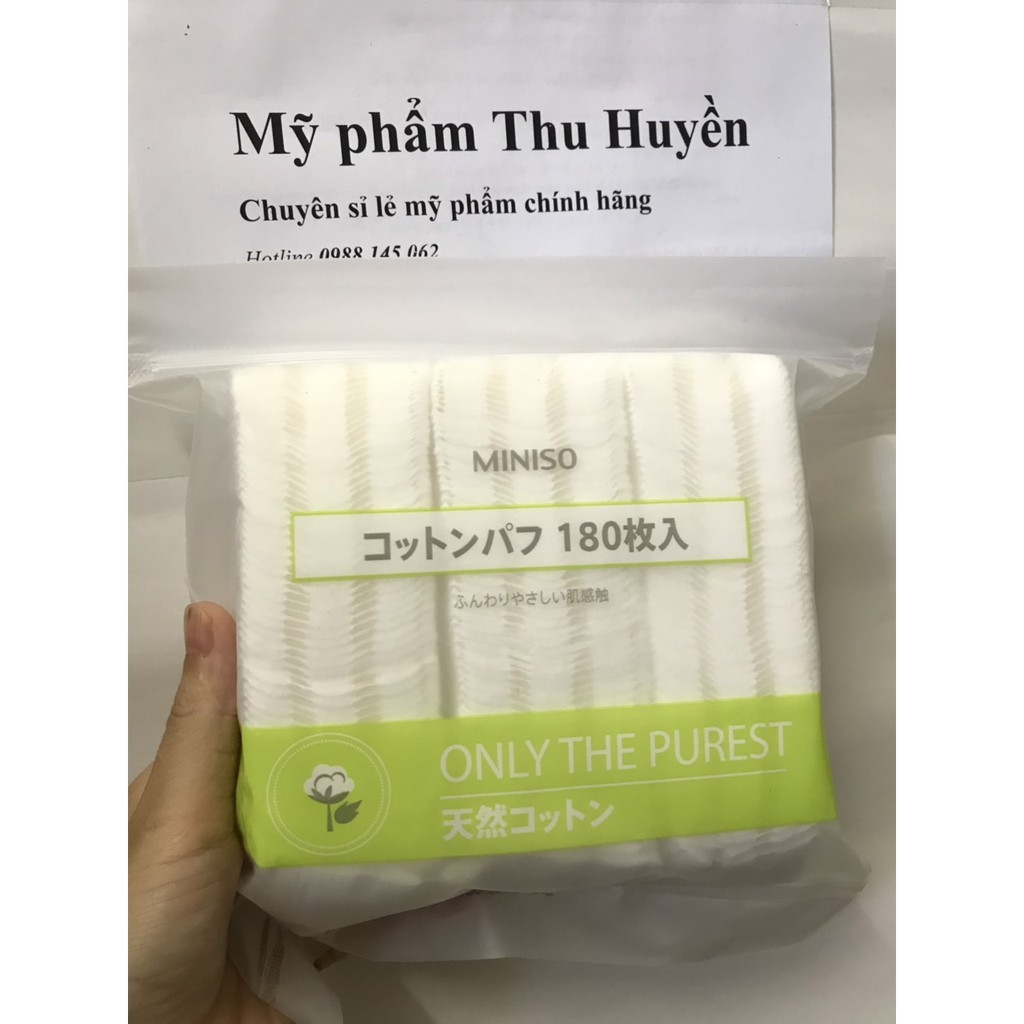 ❏  BÔNG TẨY TRANG GÓI MINISO 180 miếng .