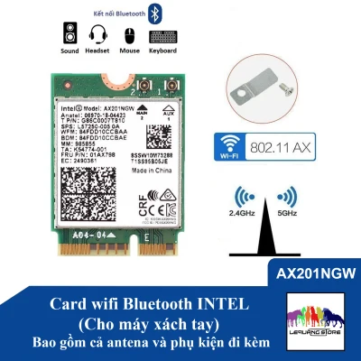 Card wifi Bluetooth INTEL AC 7260 7265 8260 8265 9260 9560 AX200 (cho máy tính xách tay) (3)