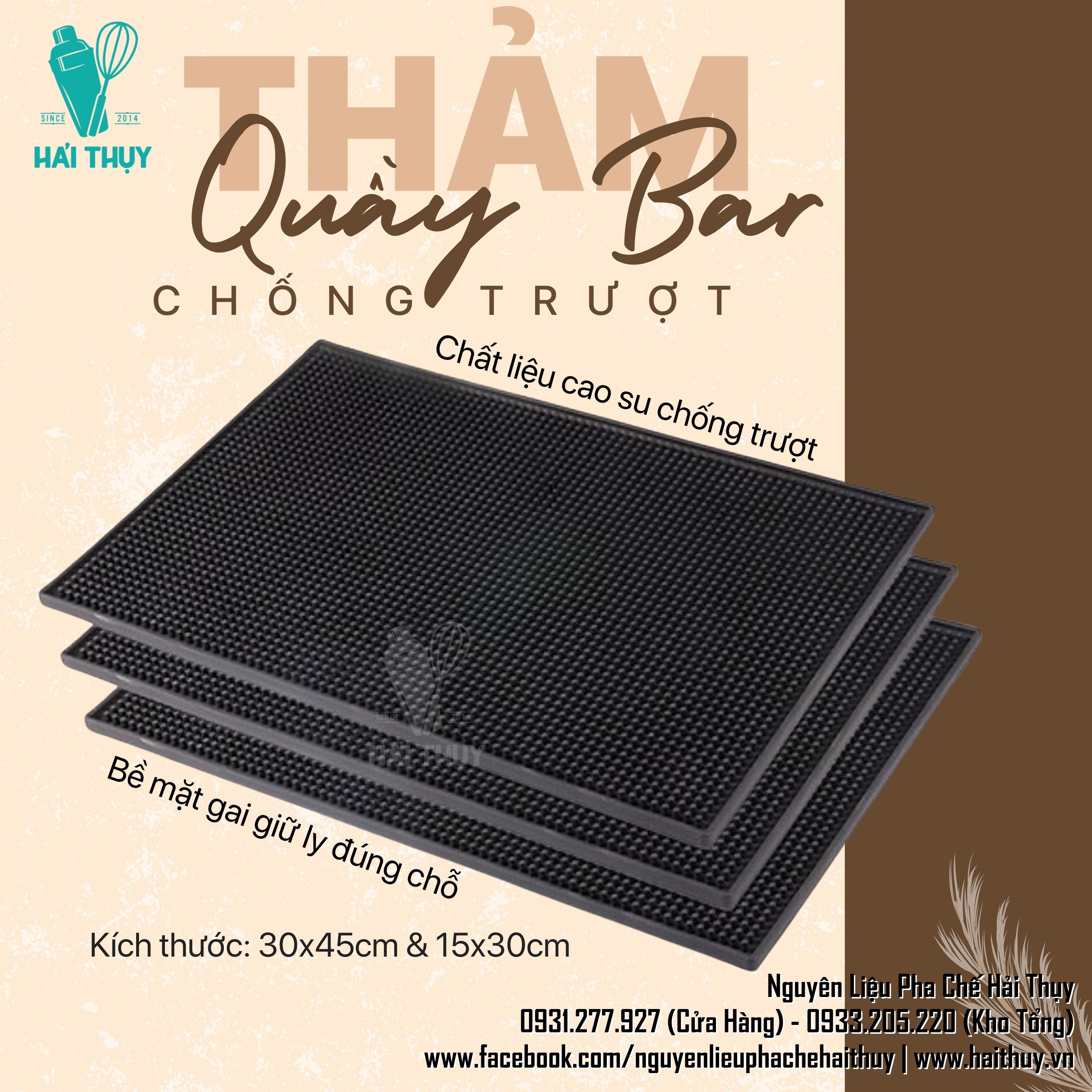 Thảm bar cao su lót quầy pha chế