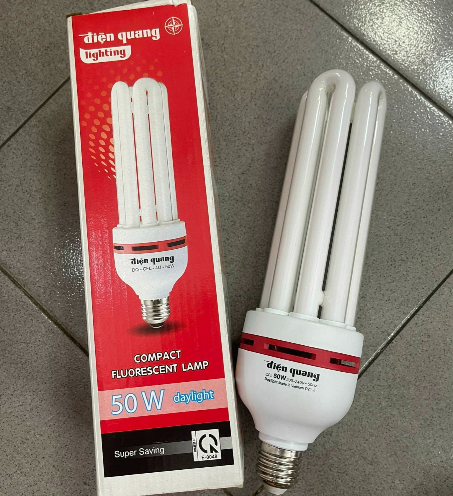 Bóng đèn huỳnh quang compact 4u 50w đui xoáy e27 điện quang®