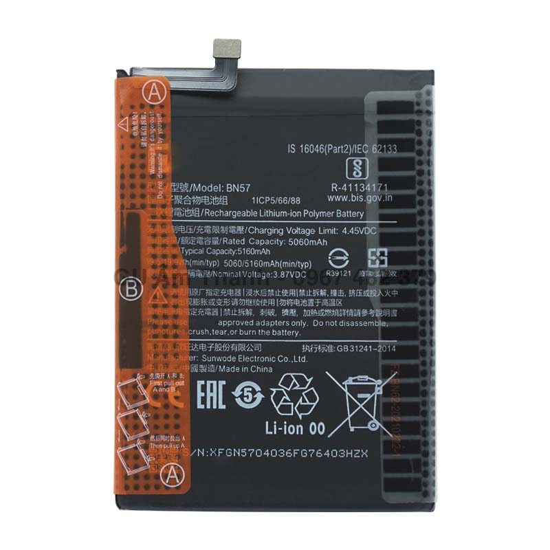 Pin thay thế cho xiaomi bn57 / poco x3 nfc / poco x3 pro