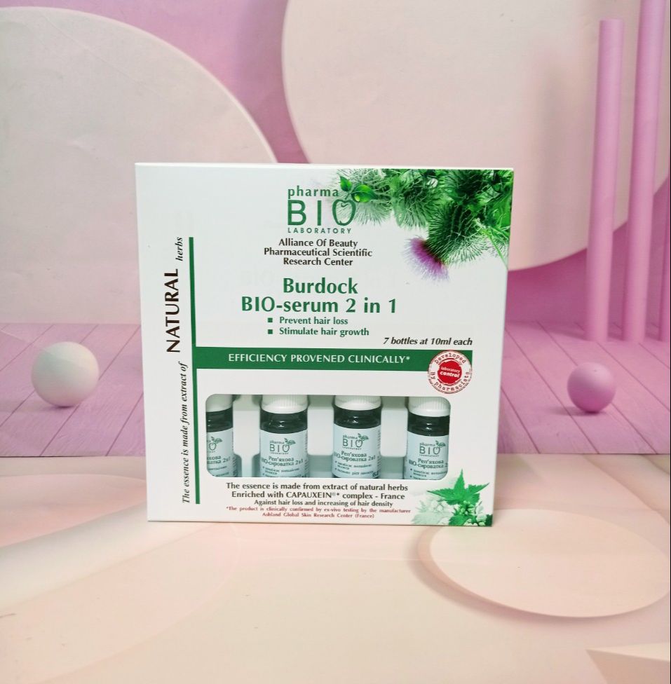 Huyết thanh ngưu bàng 2 trong 1 Pharma Bio Laboratory chống rụng tóc 7 x 10 ml