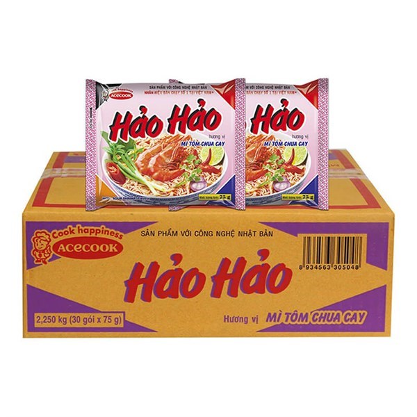 1 thùng mì hảo hảo tôm chua cay 30 gói