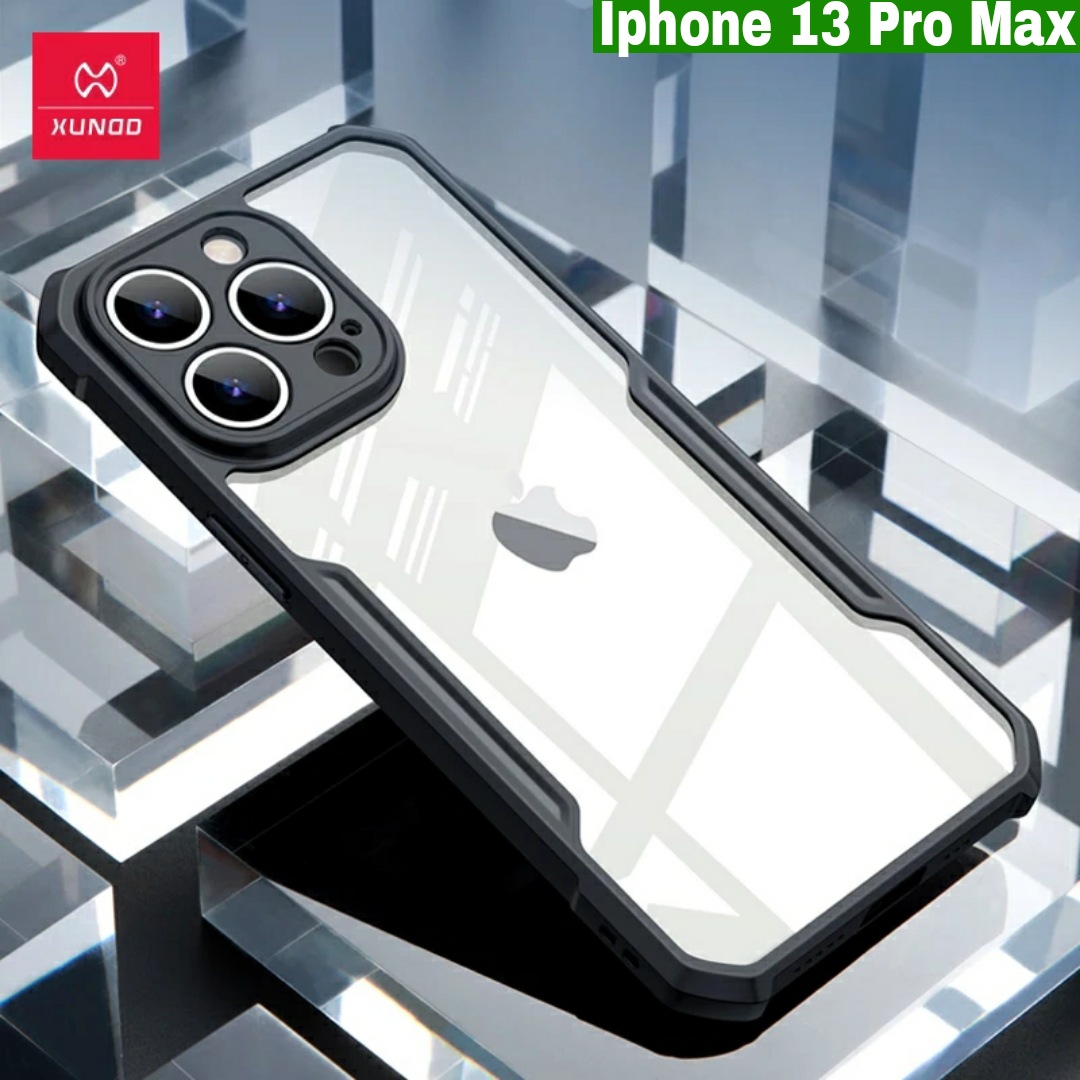 Ốp lưng Iphone 13 Pro Max / 14 Pro Max / 15 Pro Max hiệu Xundd lưng trong viền màu chống sốc