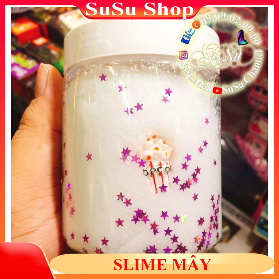 Slime mây siêu tơi xốp , Slime basic giá rẻ 1k , slime trong siêu mềm an toàn – Sumo mall
