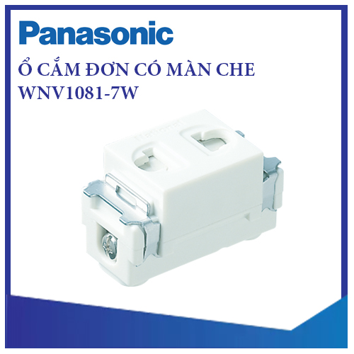 [ PANASONIC ] Ổ CẮM ĐƠN CÓ MÀN CHE  DÒNG FULLCOLOR - WNV1081-7W