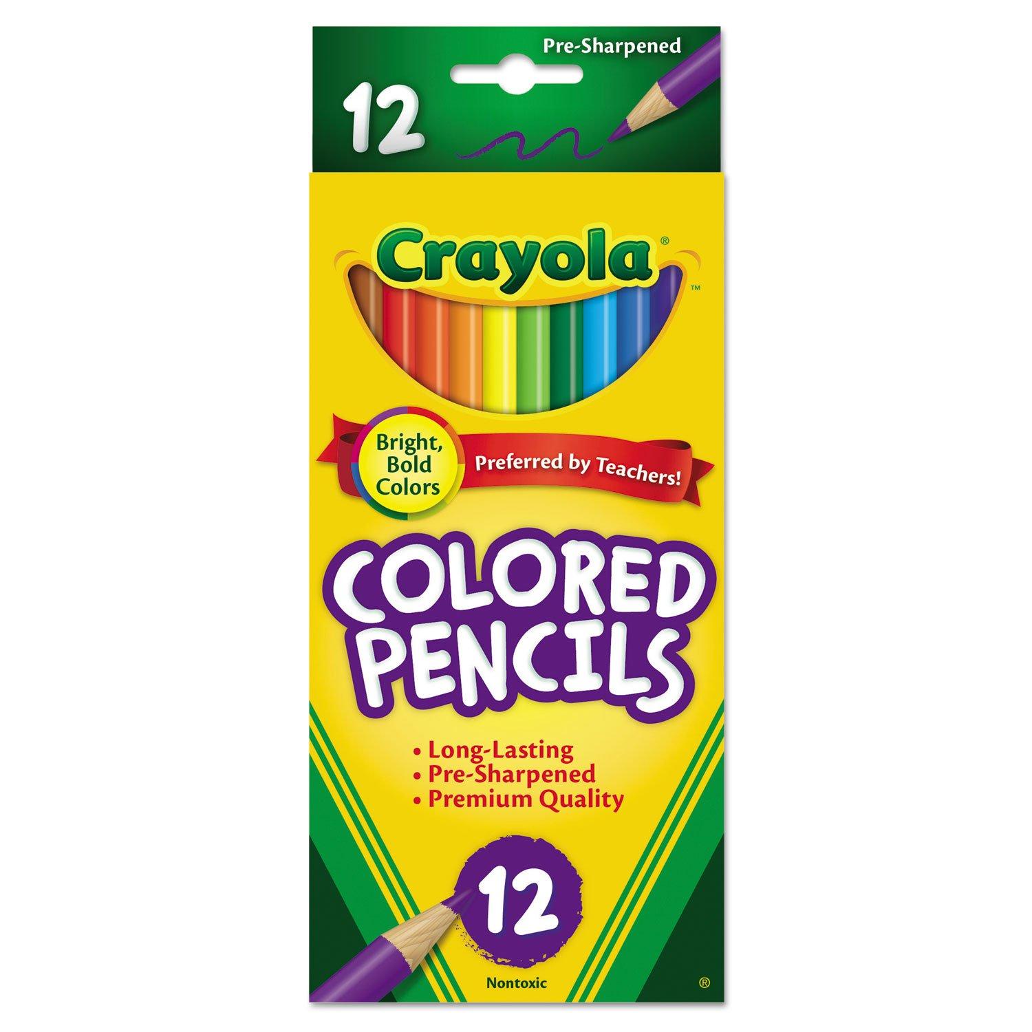 bút chì 12 màu dạng dài crayola 684012 1