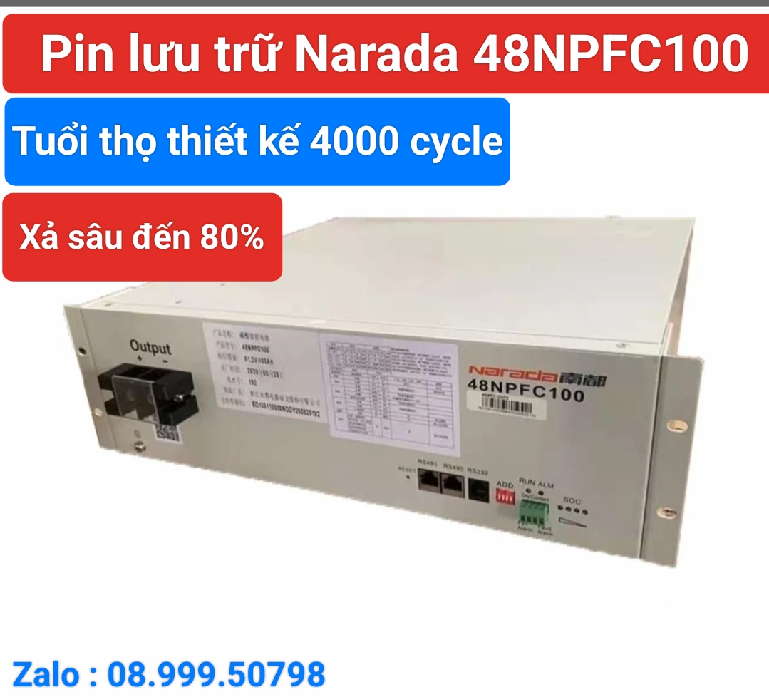 Pin lifepo4 narada 48npfc100 48v 100ah