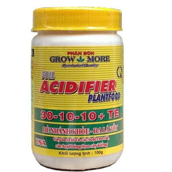 Phân bón lá grow more acidifier 30-10-10 + te