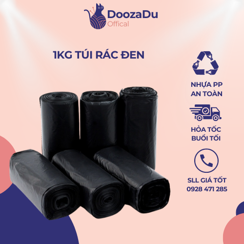 1kg Túi đựng rác tự hủy.- 3 cuộn/kg Chịu nhiệt độ sôi, nhiều size để lựa chọn