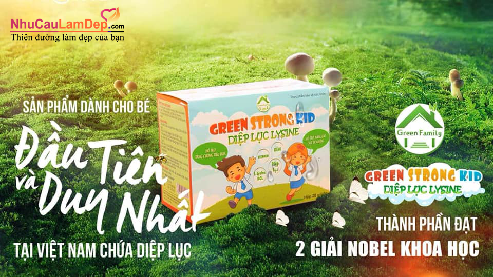 [HCM]Diệp Lục Lysine Strong Kid giúp bé ăn ngon hết táo bón