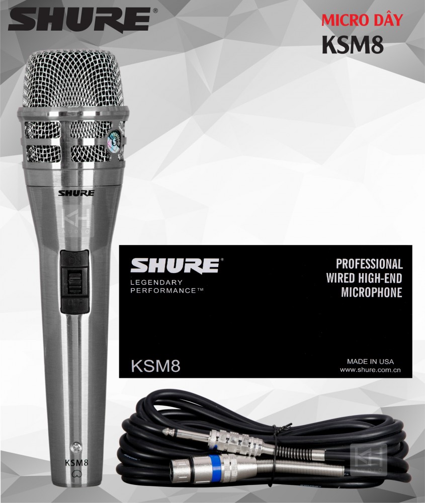 [HCM]Nơi Bán Micro Shure KSM8 Có Dây Giá Rẻ Micro Day Shure KSM8 Âm Thanh Trong Chuẩn Mic