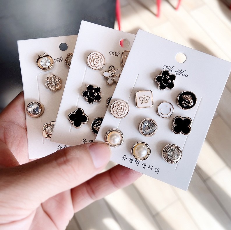 [HCM]Set 10 Khuy Cài Áo Khuy Bấm Tiện Lợi Thời Trang CAOG-59