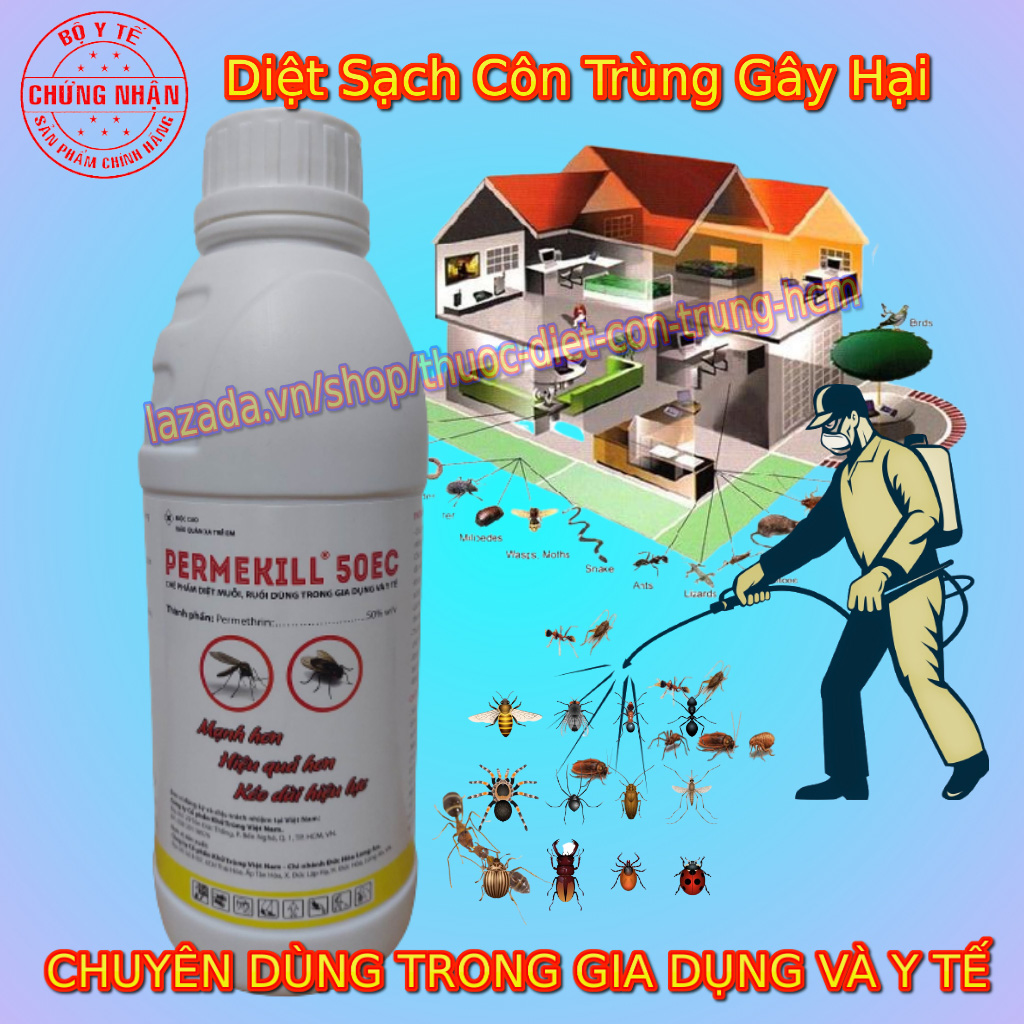 Permekill 50ec 1lít- thuốc diệt ruồi, muỗi và côn trùng gây hại