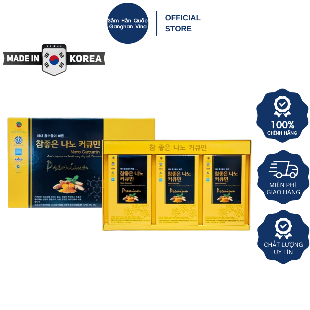 Tinh Chất Nghệ Nano Curcumin Samjin Health (30 gói x 10ml)