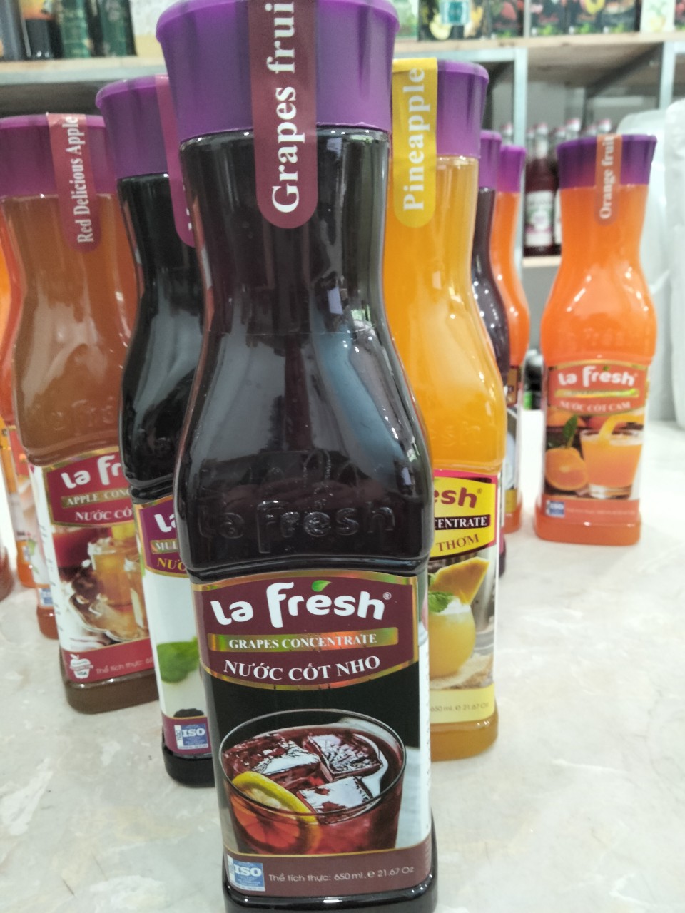 Nước cốt nho la fresh 650ml - dùng pha chế trà trái cây