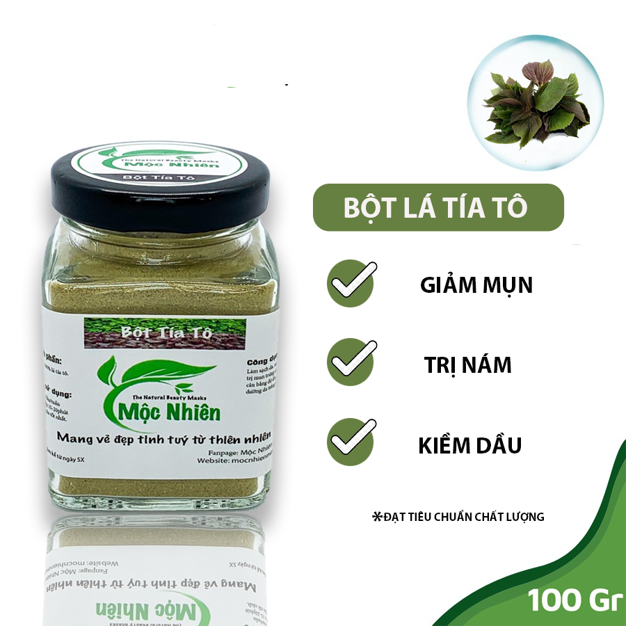 Bột Lá Tía Tô Sấy lạnh Nguyên Chất 100% - Bột Handmade