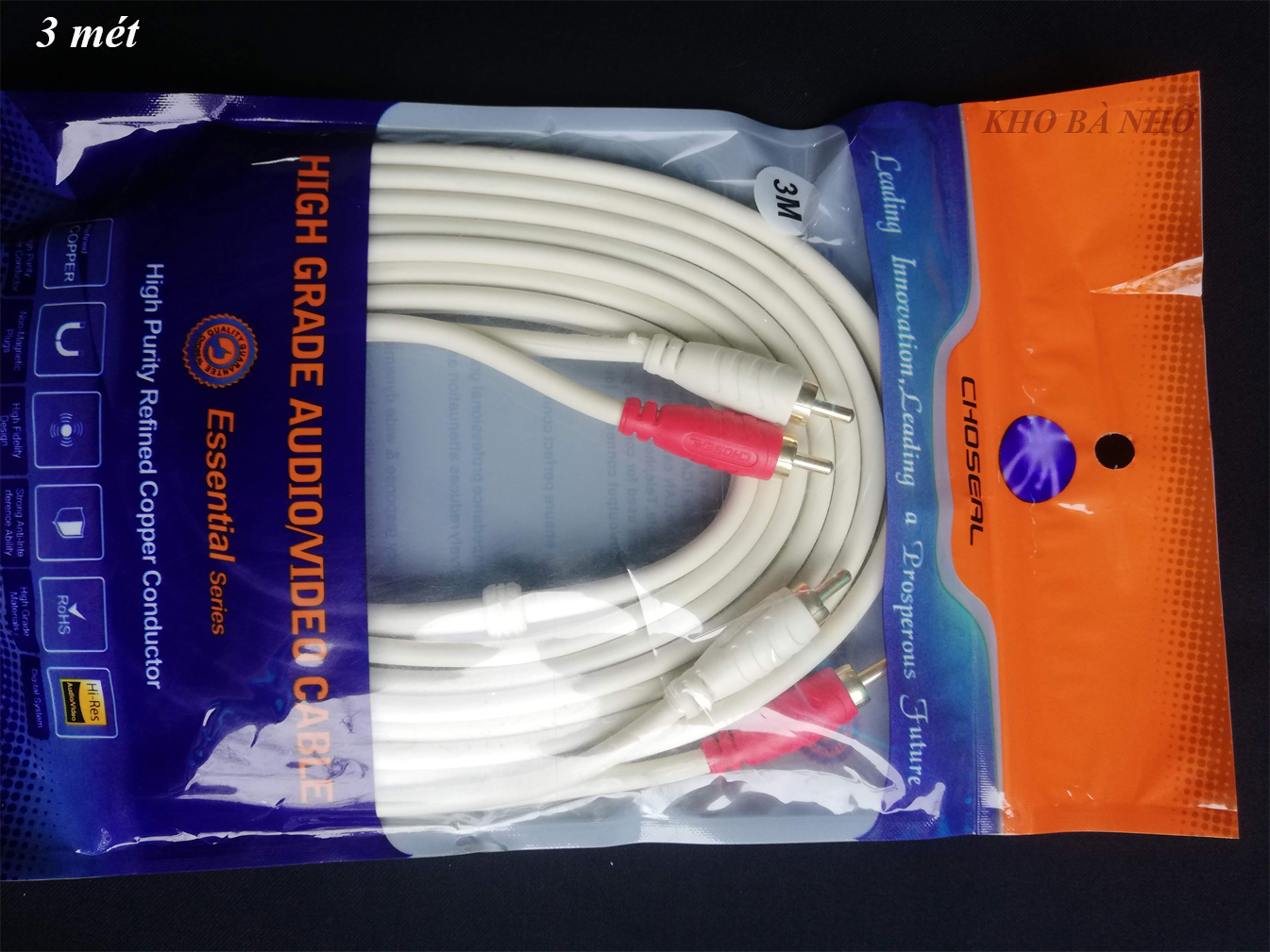 (3m). Dây 2AV ra 2AV chính hãng CHOSEAL. ( mẫu mới 2020).