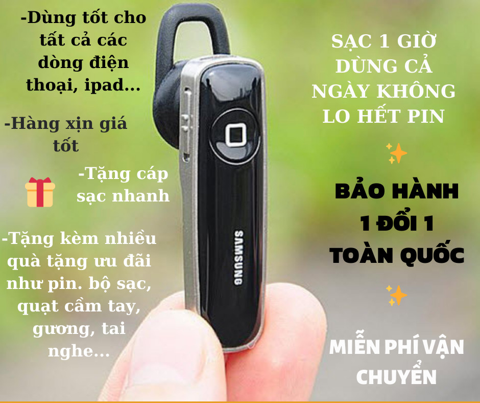 ÂM THANH CỰC ĐỈNH - TAI NGHE BLUETOOTH SS - TAI NGHE NHÉT TAI KHÔNG DÂY KẾT NỐI BLUETOOTH NGHE NHẠC ĐÀM THOẠI LIÊN TỤC, KHẢ NĂNG SẠC LÊN TỐI 510 LẦN, THUẬN TIỆN MỌI LÚC MỌI NƠI, DỄ SỬ DỤNG CHỈ CẦN KẾT NỐI BLUETOOTH VỚI ĐIỆN THOẠI