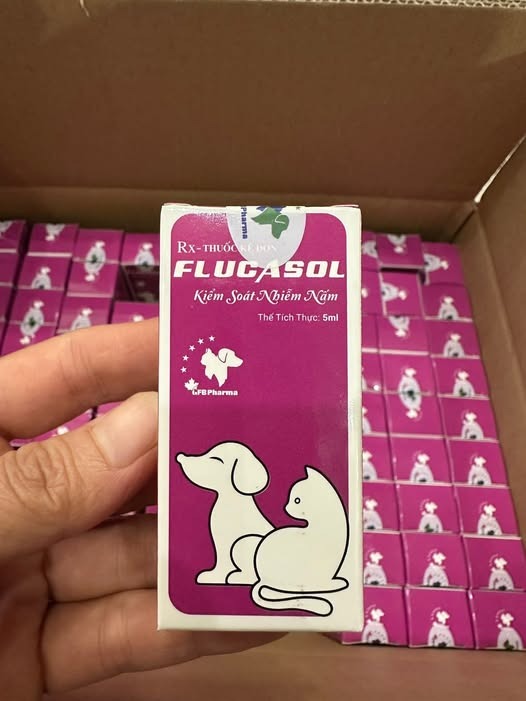 Trị Nấm Da Chó Mèo FLUCASOL (Đường Uống, Bôi) 5ml