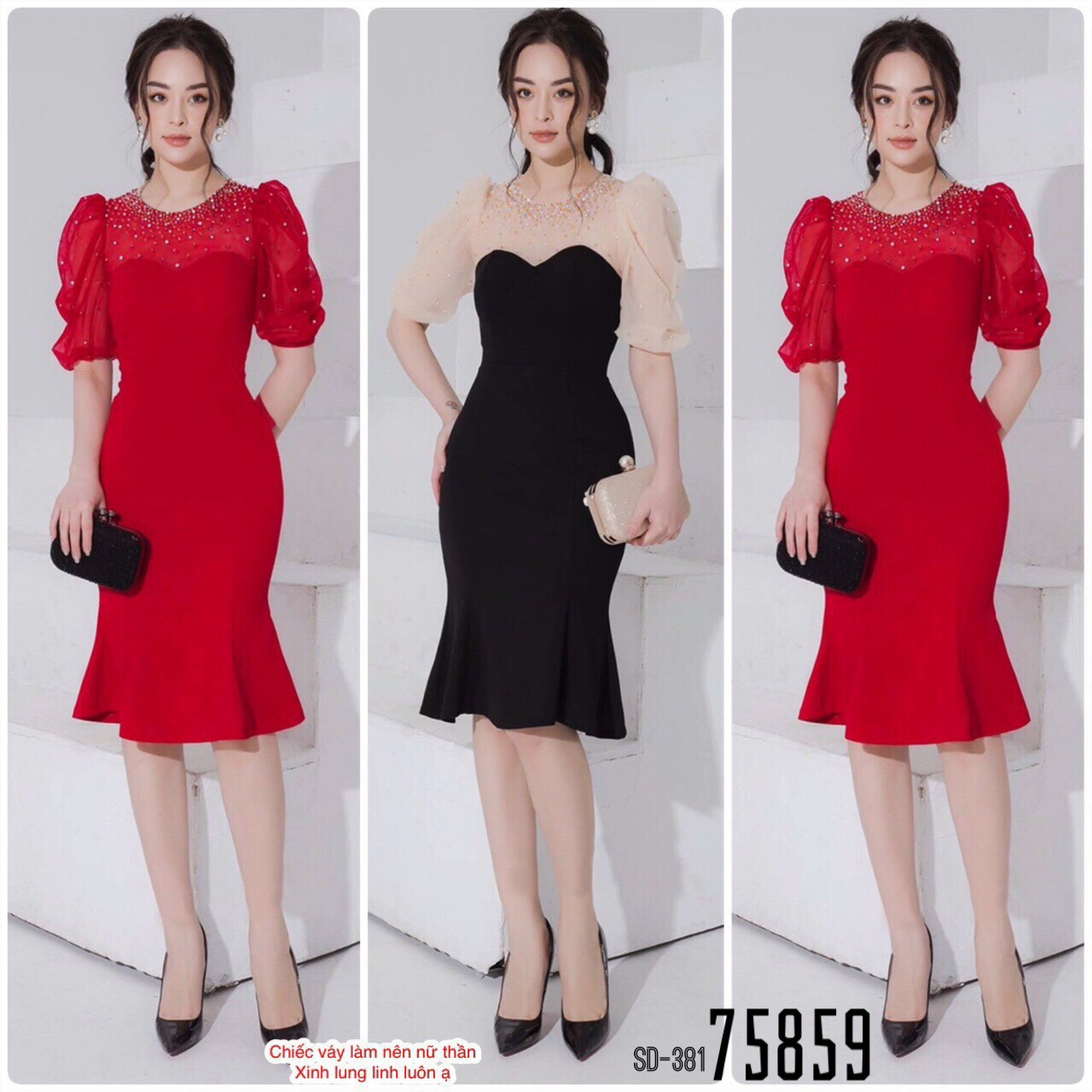 Đầm tiểu thư siêu xinh xắn đủ size