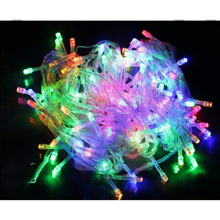 Dây đèn led trang trí chớp nháy 8m 70 bóng đủ màu có phích cắm nối tiếp